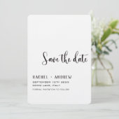 Elegante kalligrafie bruiloft Bewaar de datum Save The Date (Staand voorkant)
