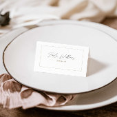 Elegante kalligrafie bruiloft tent plaats kaart