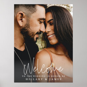 Elegante kalligrafie bruiloft welkom teken Poster