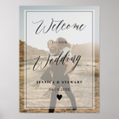 Elegante kalligrafie chic script bruiloft welkom poster (Voorkant)