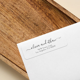 Elegante kalligrafie Classic retouradres Etiket