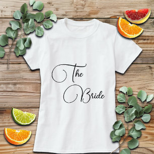 Elegante kalligrafie De bruid Bruidsjurk T-shirt