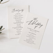 Elegante kalligrafie De bruiloft van het programma