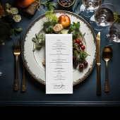 Elegante kalligrafie dubbelzijdig bruiloft menu