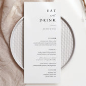 Elegante kalligrafie Eet- en drinkmenu's voor brui Menu