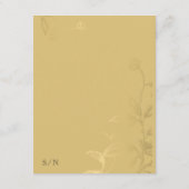 Elegante kalligrafie faux gouden bruiloft details informatiekaartje (Achterkant)