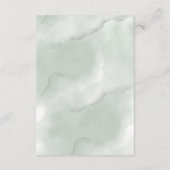 Elegante kalligrafie groen eucalyptus bruiloft informatiekaartje (Achterkant)