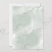 Elegante kalligrafie groen eucalyptus bruiloft kaart (Achterkant)