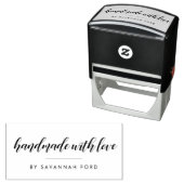 Elegante kalligrafie Handgemaakt met liefde Zelfinktende Stempel (In situ)
