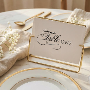 Elegante kalligrafie huwelijks tafelnummer
