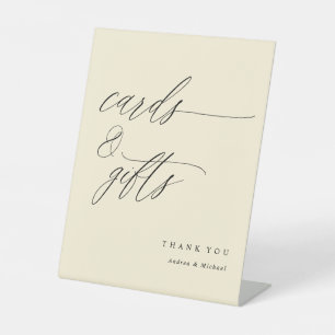 Elegante kalligrafie huwelijkskaarten & cadeaus Cr Reclamebord Met Voetstuk