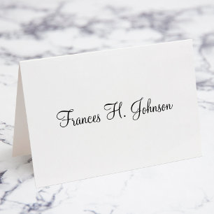 Elegante kalligrafie Individuele naam Plaatskaarte Kaart
