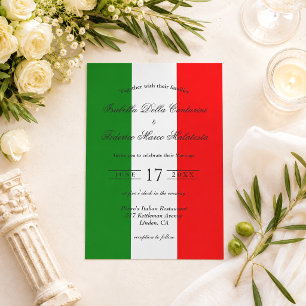 Elegante kalligrafie Italië vlag Italiaans huwelij Kaart
