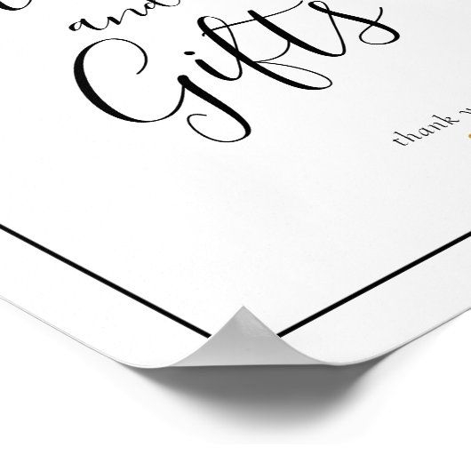 Elegante kalligrafie Kaarten en Cadeaus Bord Poster (Hoek)