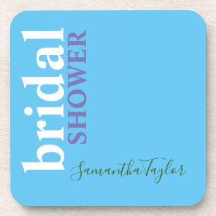 Elegante kalligrafie minimalistische bruidsshower bier onderzetter