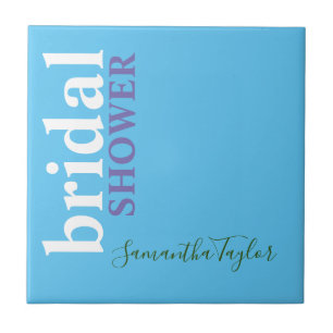 Elegante kalligrafie minimalistische bruidsshower  tegeltje