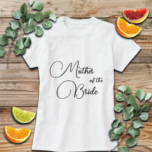 Elegante kalligrafie moeder van de bruid bruids- t-shirt
