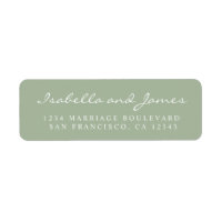 Elegante kalligrafie namen trouw retouradres