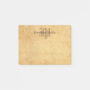 Elegante kalligrafie Nostalgische Monogram Sjabloo Post-it® Notes