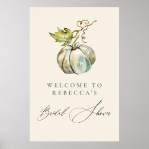 Elegante kalligrafie pompoen Vrijgezellenfeest wel Poster