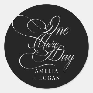 Elegante kalligrafie proefavond diner ronde sticker