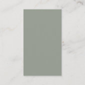 Elegante Kalligrafie QR Code Sage Bruiloft RSVP Informatiekaartje (Achterkant)