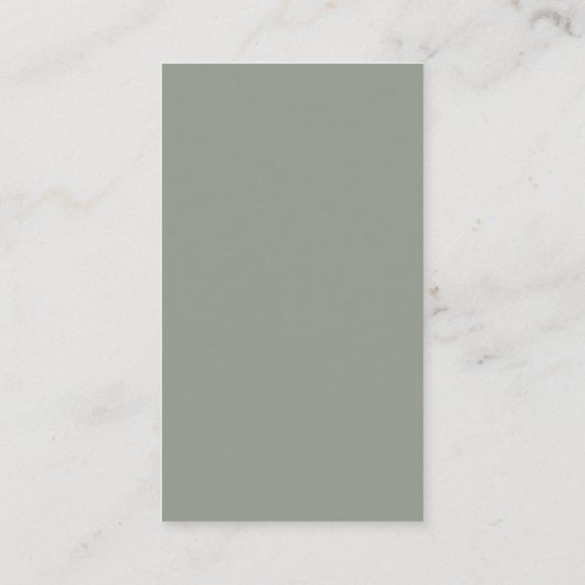 Elegante Kalligrafie QR Code Sage Bruiloft RSVP Informatiekaartje (Achterkant)