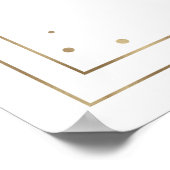 Elegante kalligrafie QR-code trouwontvangstbord Poster (Hoek)