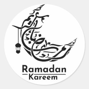 Elegante kalligrafie Ramadan Kareem Decoratie Ronde Sticker