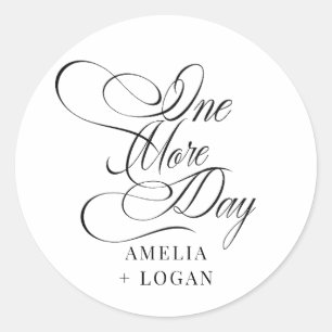 Elegante kalligrafie repetitiediner ronde sticker
