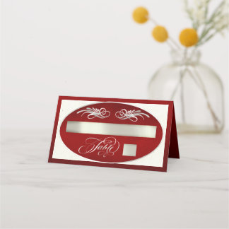 Elegante kalligrafie - Rood/Zilver