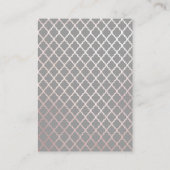 Elegante kalligrafie roze goud Ontvangst Informatiekaartje (Achterkant)