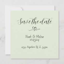Elegante kalligrafie Save the Date uitnodigingen