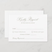 Elegante kalligrafie script bruiloft RSVP kaart (Voorkant / Achterkant)
