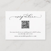 Elegante kalligrafie script bruiloft RSVP online Informatiekaartje (Voorkant)