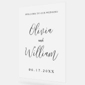 Elegante kalligrafie script bruiloft welkom Froste Acryl Bord (Hoek)