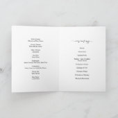 Elegante kalligrafie script ceremonie gevouwen bru programma (Binnen)