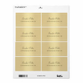Elegante kalligrafie Script Gold Sjabloon Modern Etiket (Full Sheet)