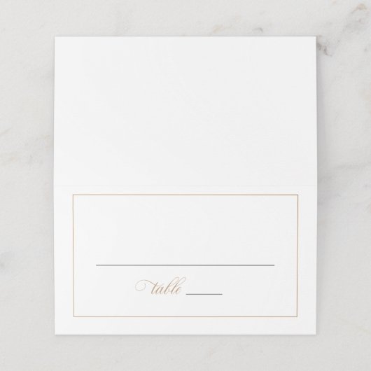 Elegante kalligrafie script huwelijks tafel (Buitenkant ongevouwen)