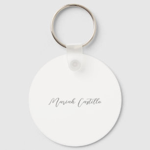 Elegante kalligrafie script minimalistische naam sleutelhanger