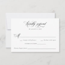 Elegante kalligrafie script moderne trouw-RSVP