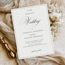 Elegante kalligrafie script monogram trouwdag