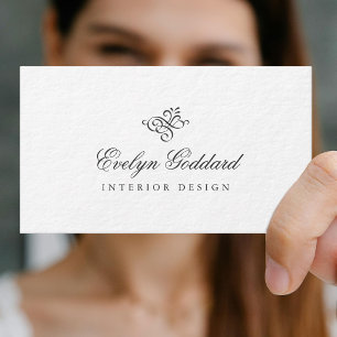 Elegante kalligrafie script swirly professioneel visitekaartje