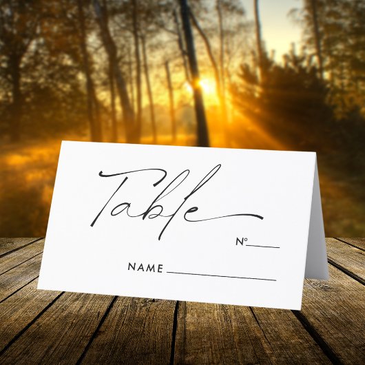 Elegante kalligrafie Script Trouwtafel