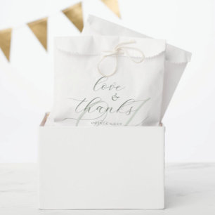 Elegante kalligrafie scriptuur bruiloft bedankzakje