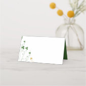 Elegante kalligrafie Shamrock Wildflower bruiloft (Achterkant)