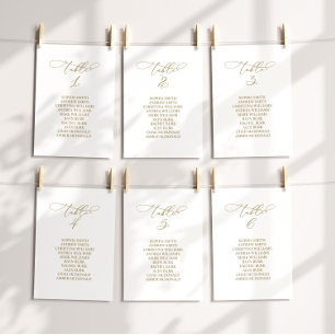 Elegante kalligrafie tafel nummer 4 zitplaatsen ka kaart