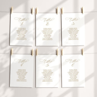 Elegante kalligrafie tafel nummer 4 zitplaatsen ka kaart