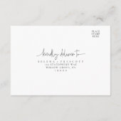 Elegante kalligrafie trouwreactiekaart RSVP Informatiekaartje (Achterkant)