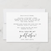 Elegante kalligrafie Wil je mijn Godfather kaart z (Voorkant)